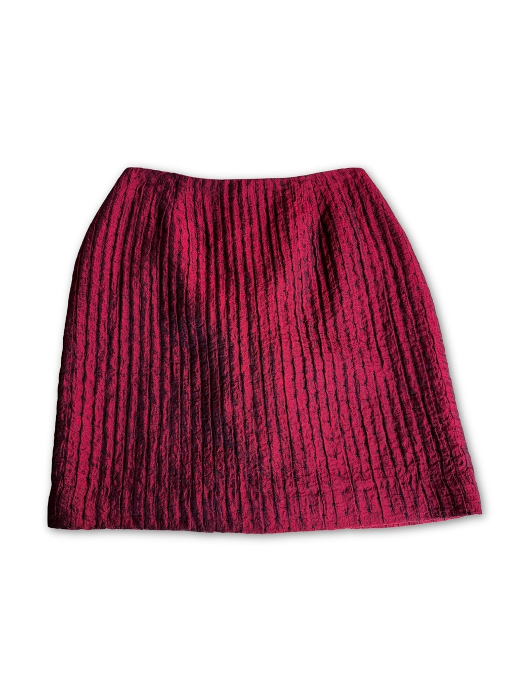Vintage Whimsygoth Ruby Red Grunge Beaded Skirt 4